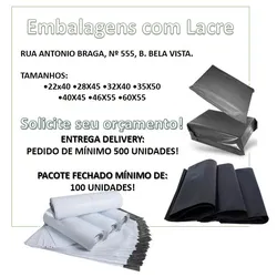 Imagem 3 de 3 de Envelope Lacre 35x50  100 unidades ( 1 par, Caixa normal).